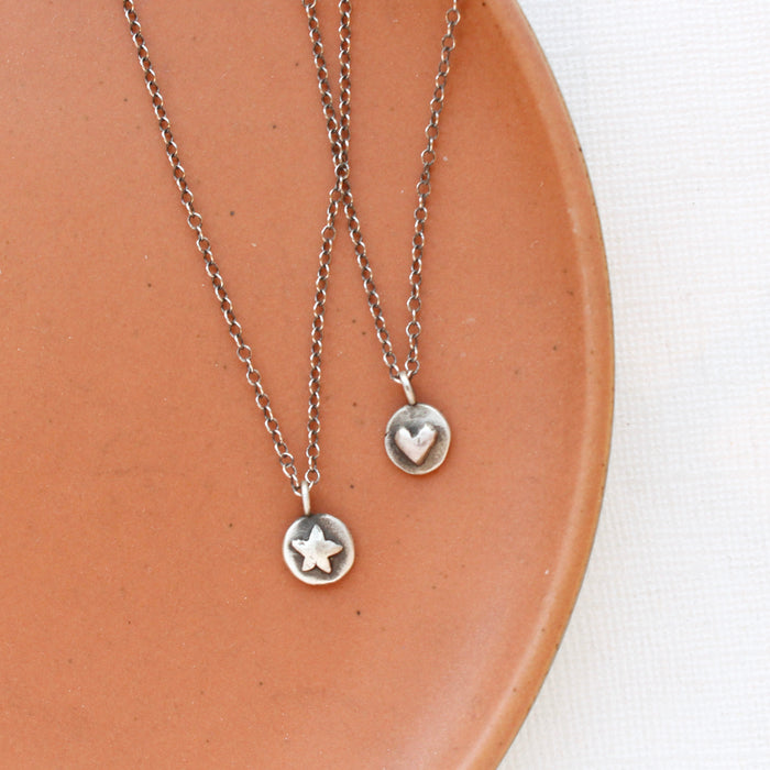 Little Heart or Star Necklace