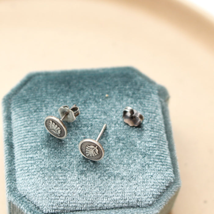 Little Embossed Sprig Post Earrings