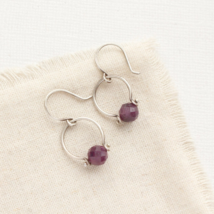 Purple Ruby La Cloche Earrings