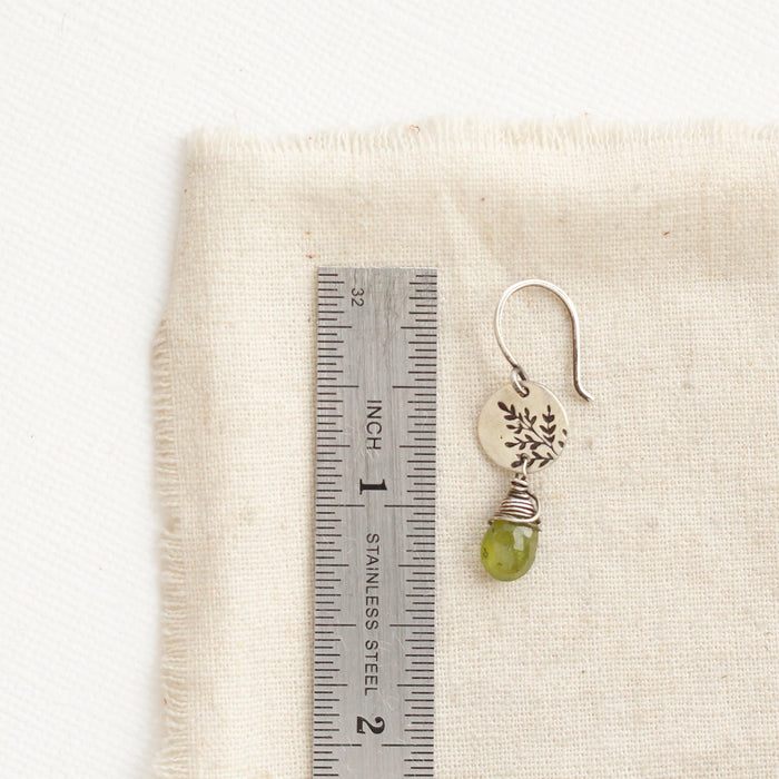 Mini Sprout Vesuvianite Drop Earrings