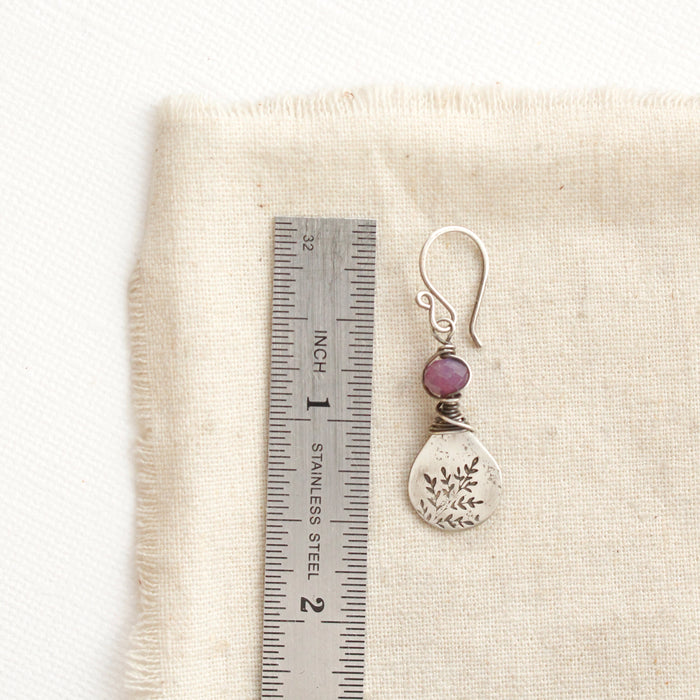 Mini Sprout Teardrop Spinel Earrings