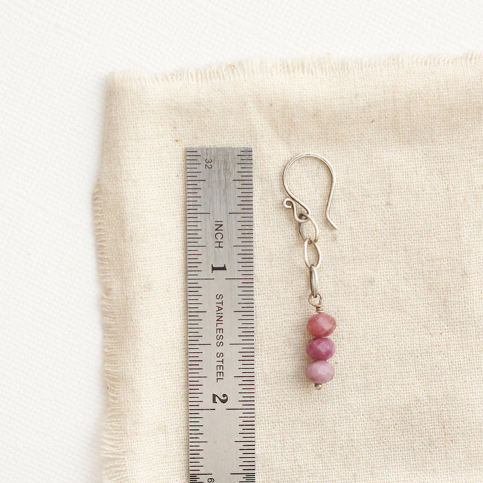 Stacked Spinel Chain Earrings