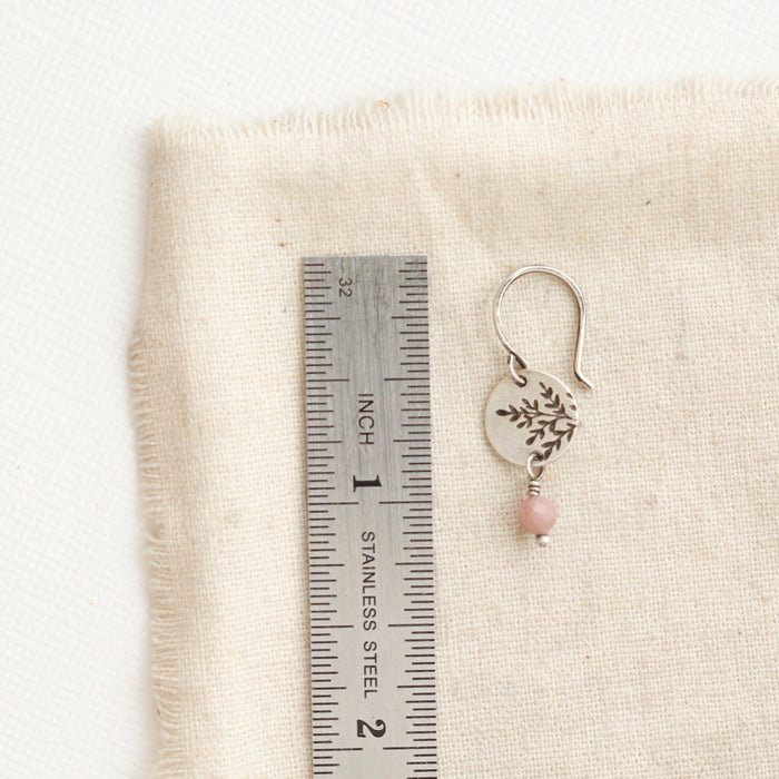 Mini Sprout Rhodonite Earrings