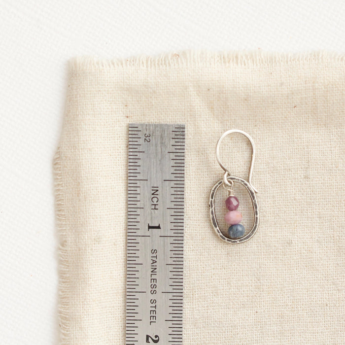 Stacked Violet Mini Hoop Earrings