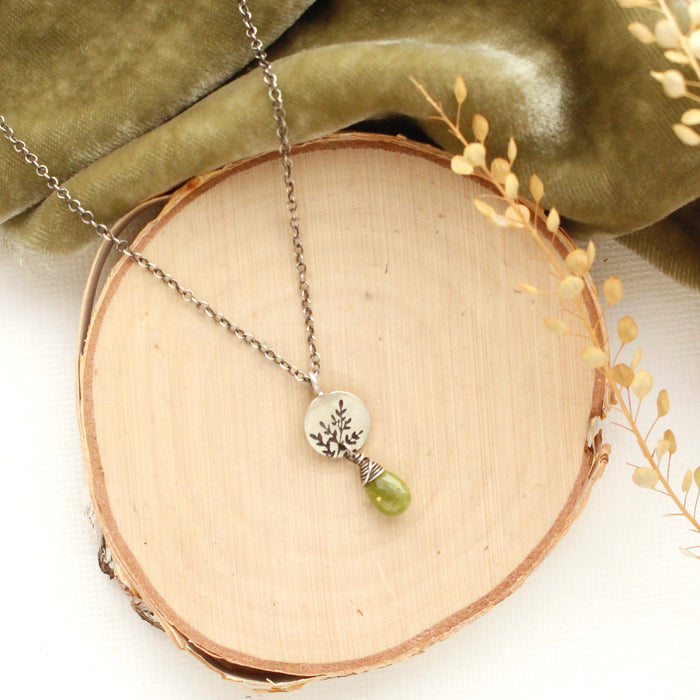 Mini Sprout Vesuvianite Necklace