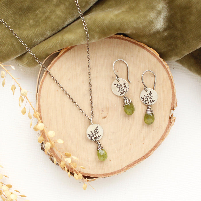 Mini Sprout Vesuvianite Necklace