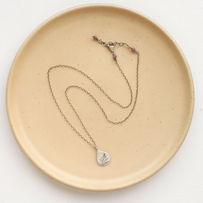 Mini Sprout Teardrop Necklace