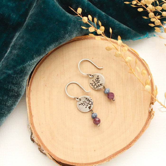 Mini Sprout Violet Earrings