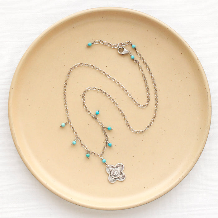 Layered Talara Turquoise Fringe Necklace