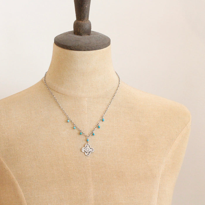 Layered Talara Turquoise Fringe Necklace