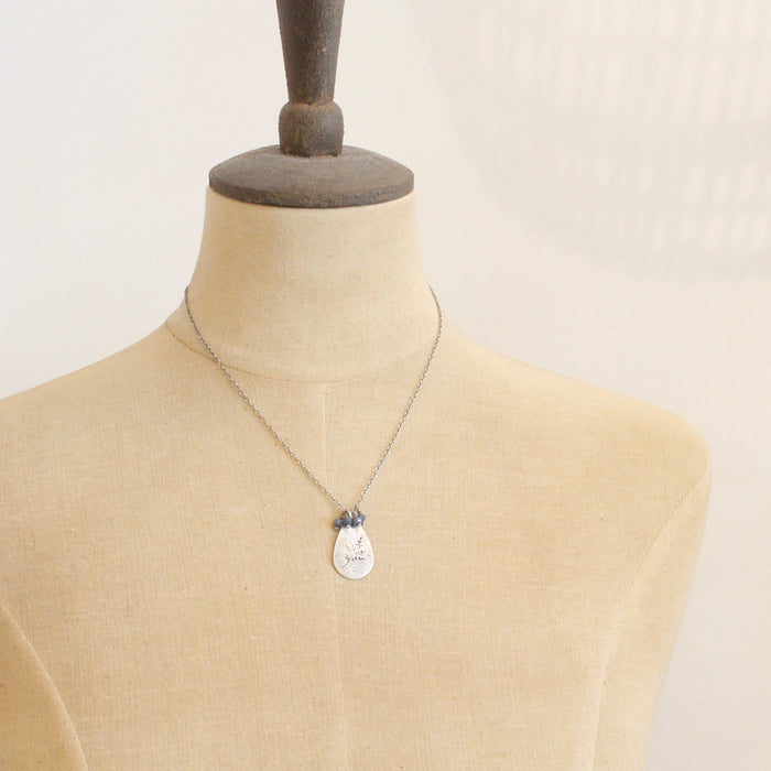 Sprout Teardrop Sponge Coral Cluster Necklace