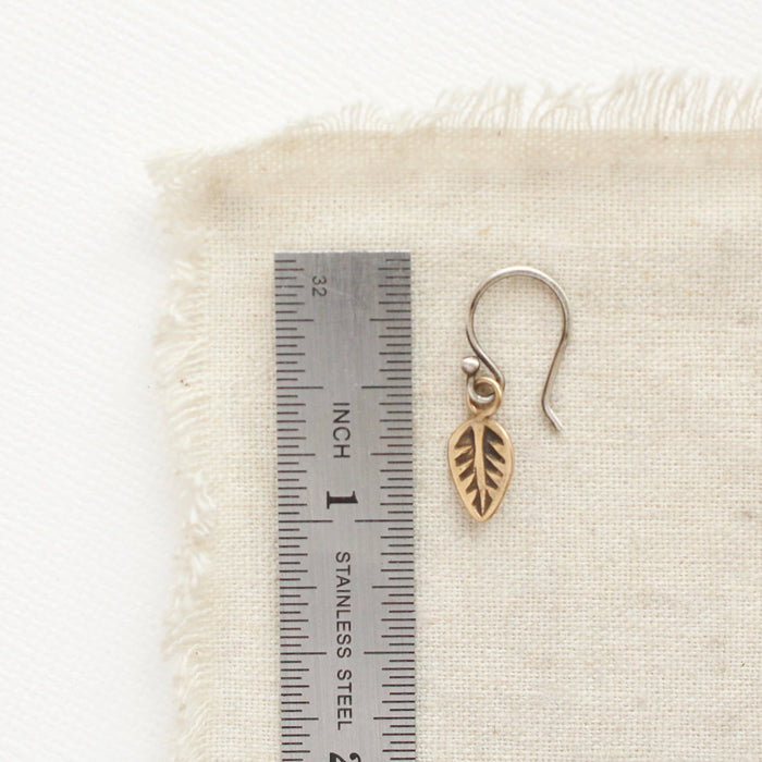 Little Bronze Leaf Earrings
