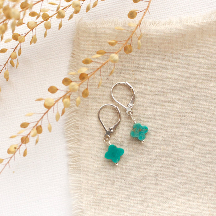 Little Turquoise Clover Earrings