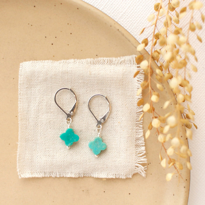 Little Turquoise Clover Earrings