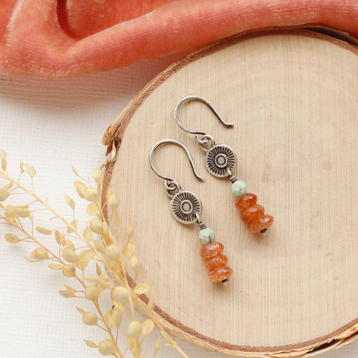 Talara Sun Stacked Mesa Earrings