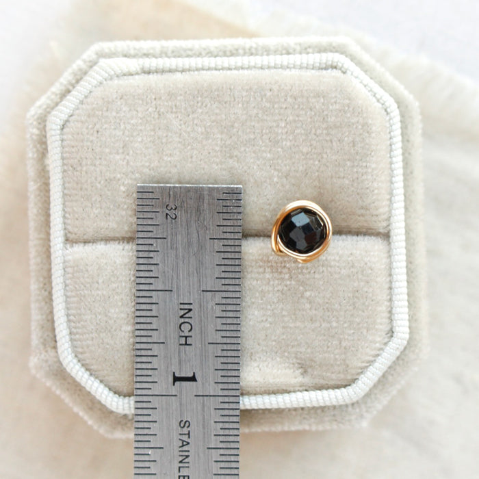 Wrapped Onyx Post Earrings