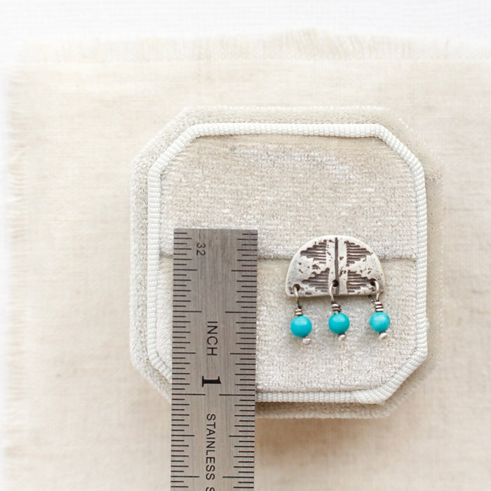 Pakal Turquoise Fringe Post Earrings