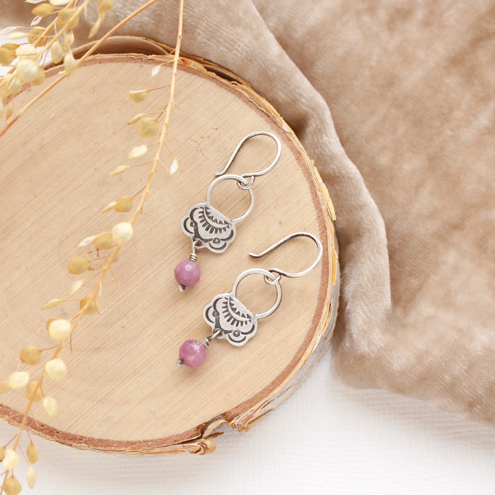 Pink Ruby Jolie Earrings