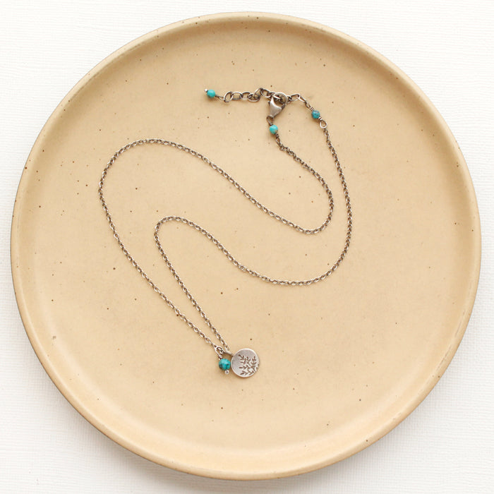 Mini Sprout & Turquoise Necklace