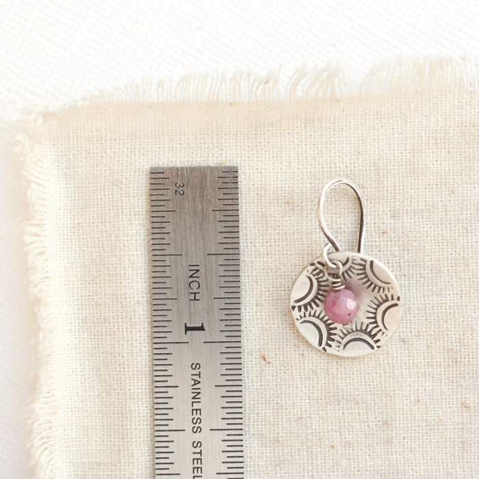 Pinky Ruby Jolie Disc Earrings