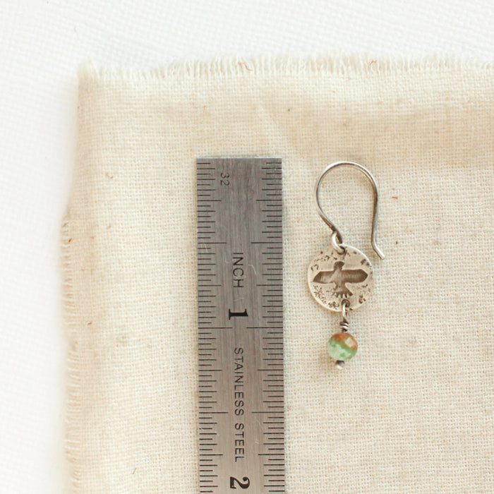 Mini Soar Speckled Turquoise Earrings