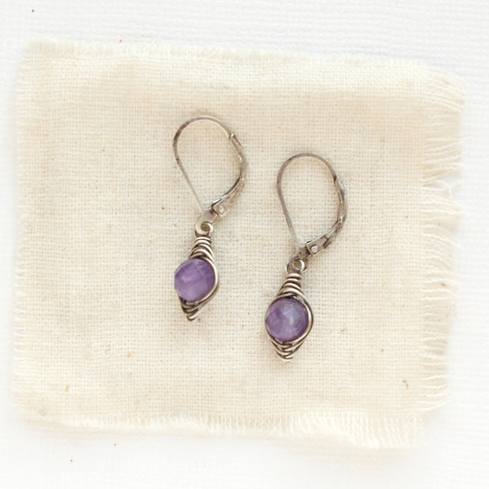 Perfect Wrap Amethyst Earrings