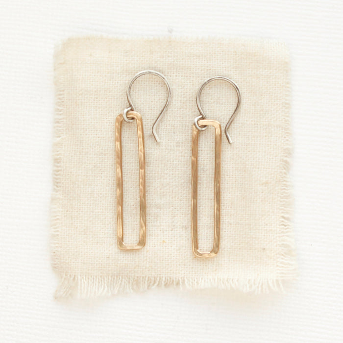 Bronze Bar Earrings