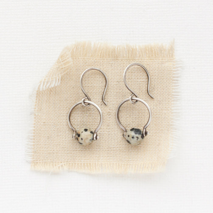 Dalmatian Jasper La Cloche Earrings