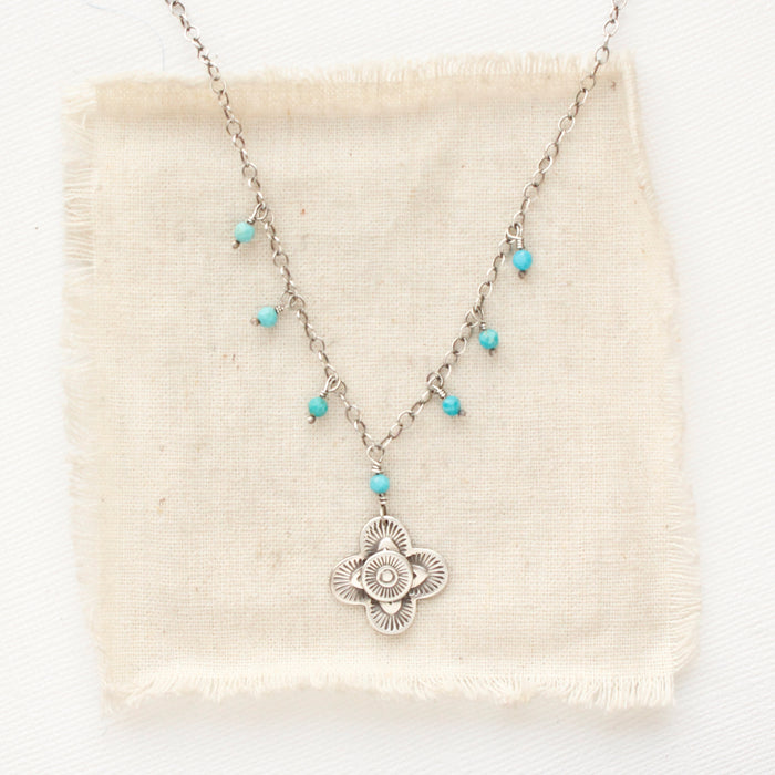 Layered Talara Turquoise Fringe Necklace