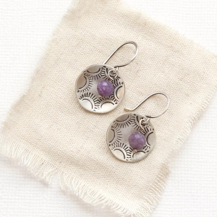 Lepidolite Cupped Jolie Earrings