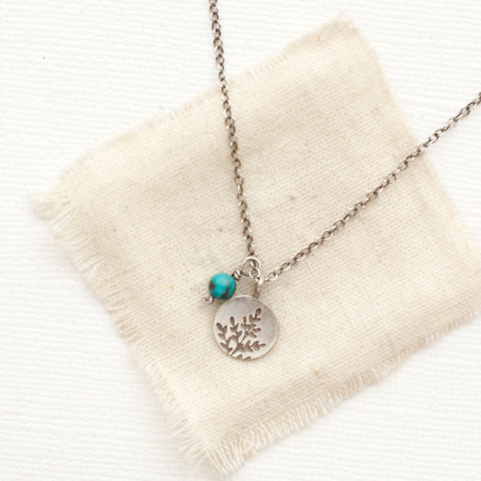 Mini Sprout & Turquoise Necklace