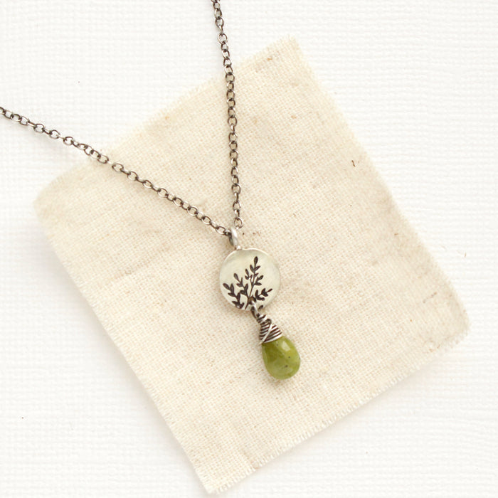 Mini Sprout Vesuvianite Necklace