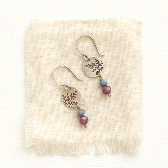Mini Sprout Violet Earrings