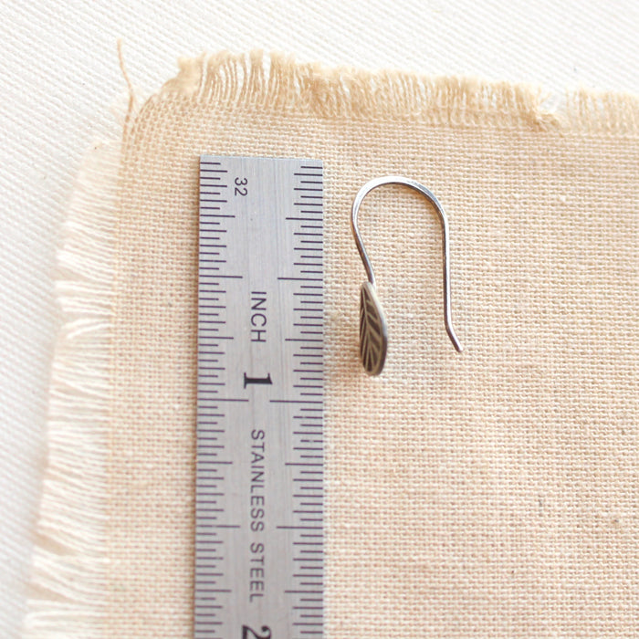 Tribal Leaf Lobe Hugger Earrings