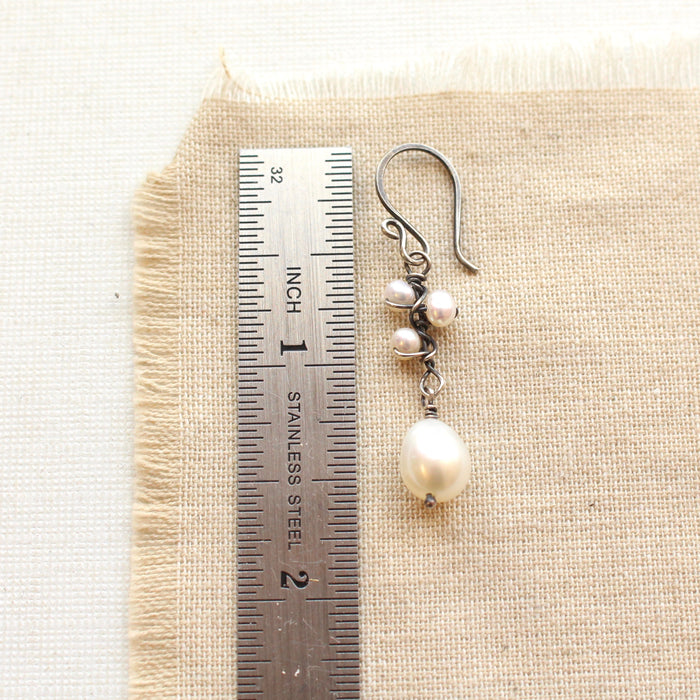 Wrapped Pearl Bud Vine Earrings