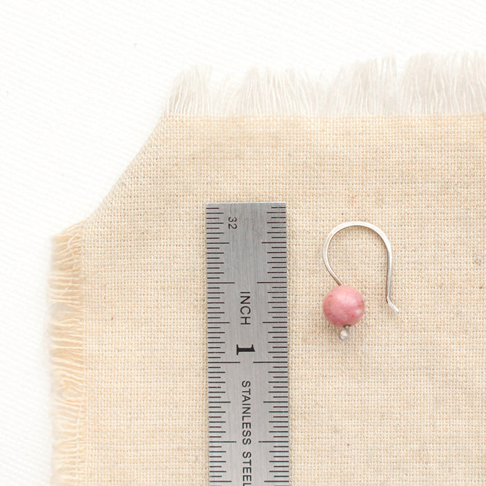 Rhodonite Lobe Hugger Earrings