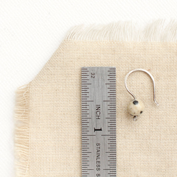 Dalmatian Jasper Lobe Hugger Earrings