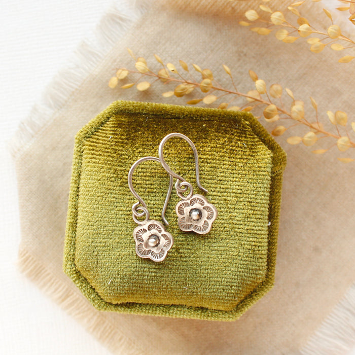 Mini Cactus Flower Charm Earrings