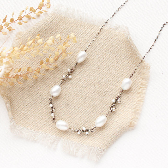 Wrapped Pearl Vine Necklace