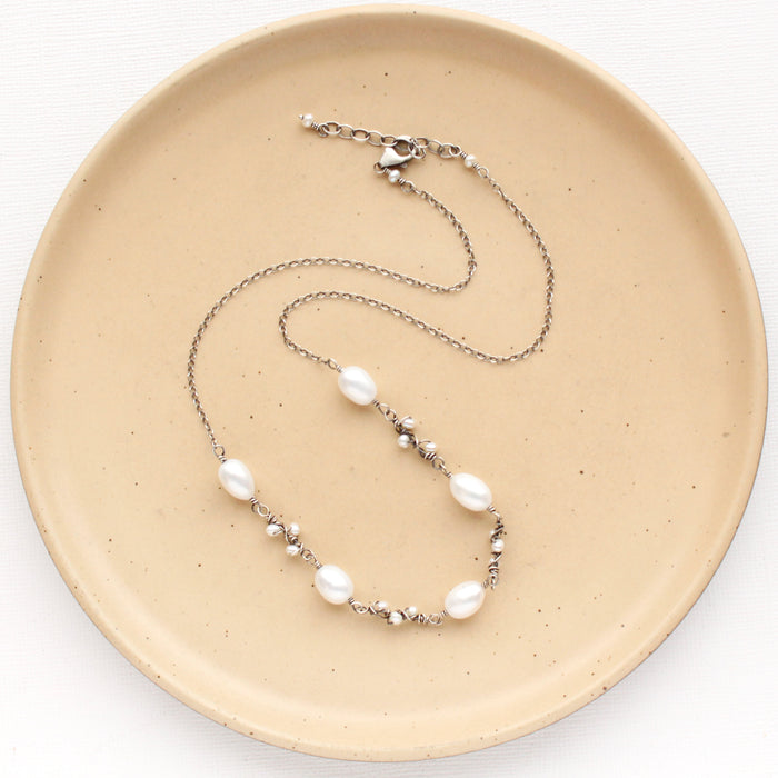 Wrapped Pearl Vine Necklace