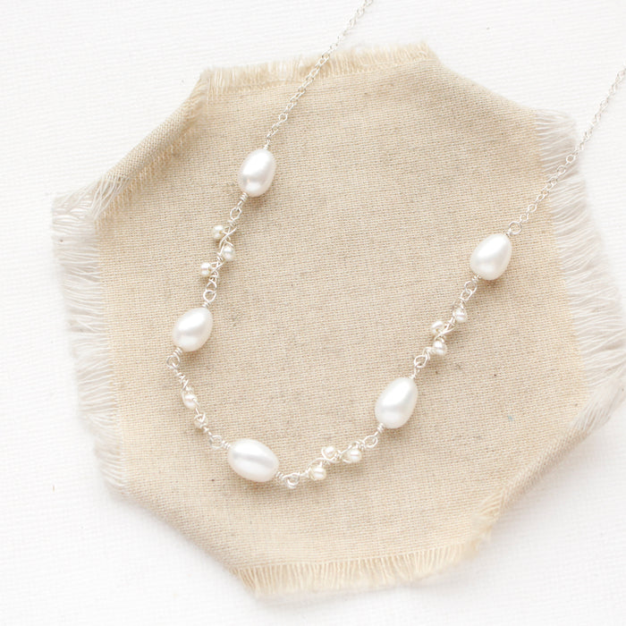 Wrapped Pearl Vine Necklace