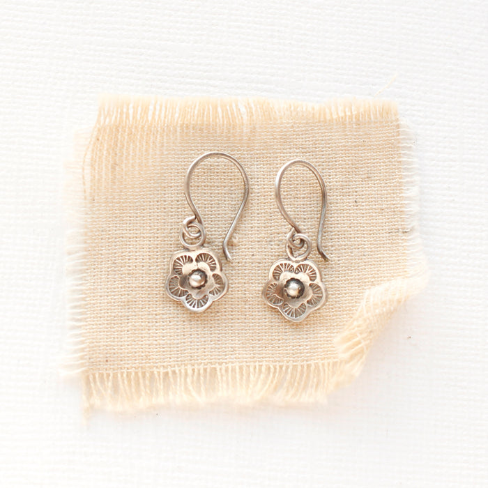 Mini Cactus Flower Charm Earrings