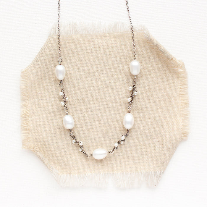 Wrapped Pearl Vine Necklace