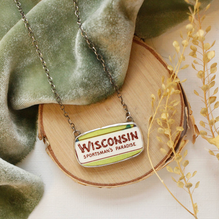 Wisconsin Bar Necklace