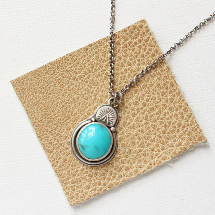 Royston Turquoise Stamped Arch Necklace