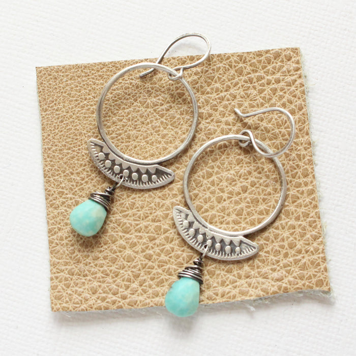 Asmi Blade with Turquoise Drops Earrings