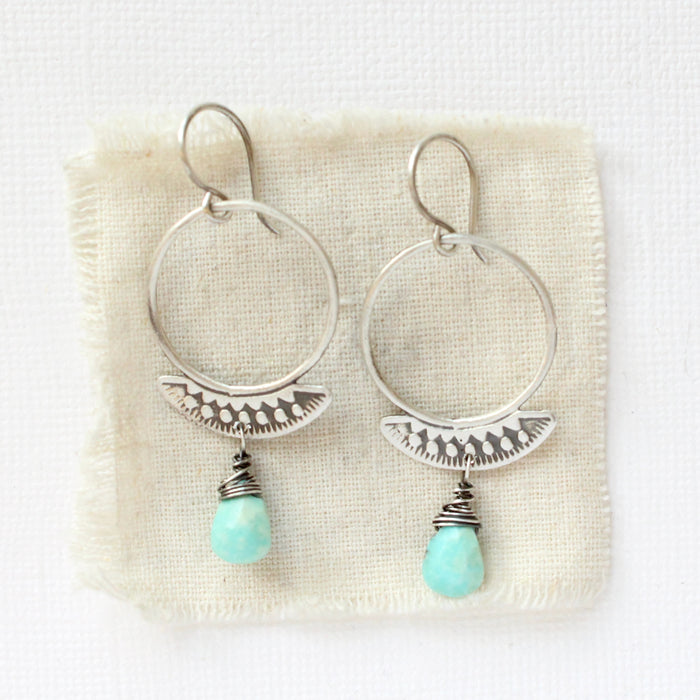 Asmi Blade with Turquoise Drops Earrings