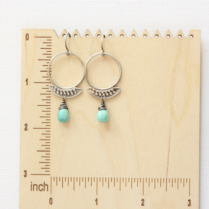 Asmi Blade with Turquoise Drops Earrings