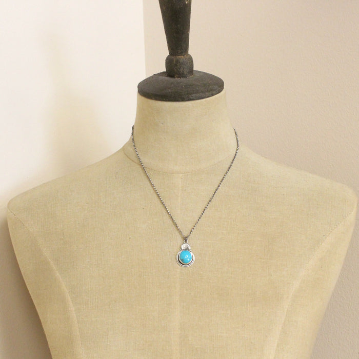 Royston Turquoise Stamped Arch Necklace