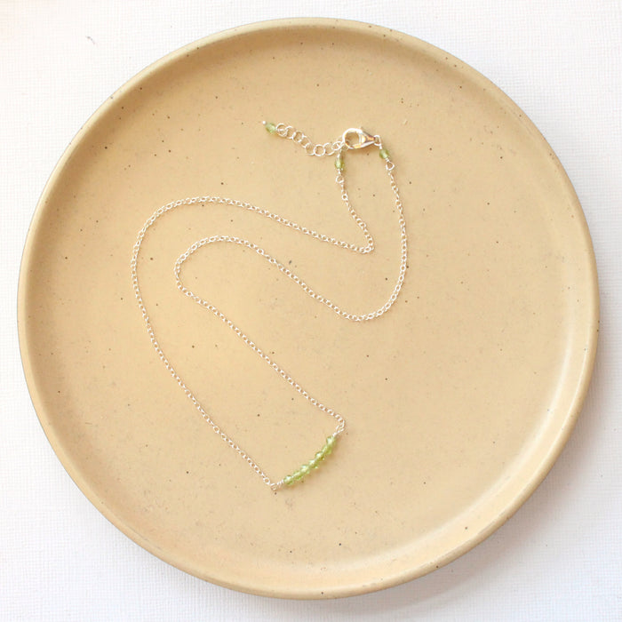 Peridot Bar Necklace